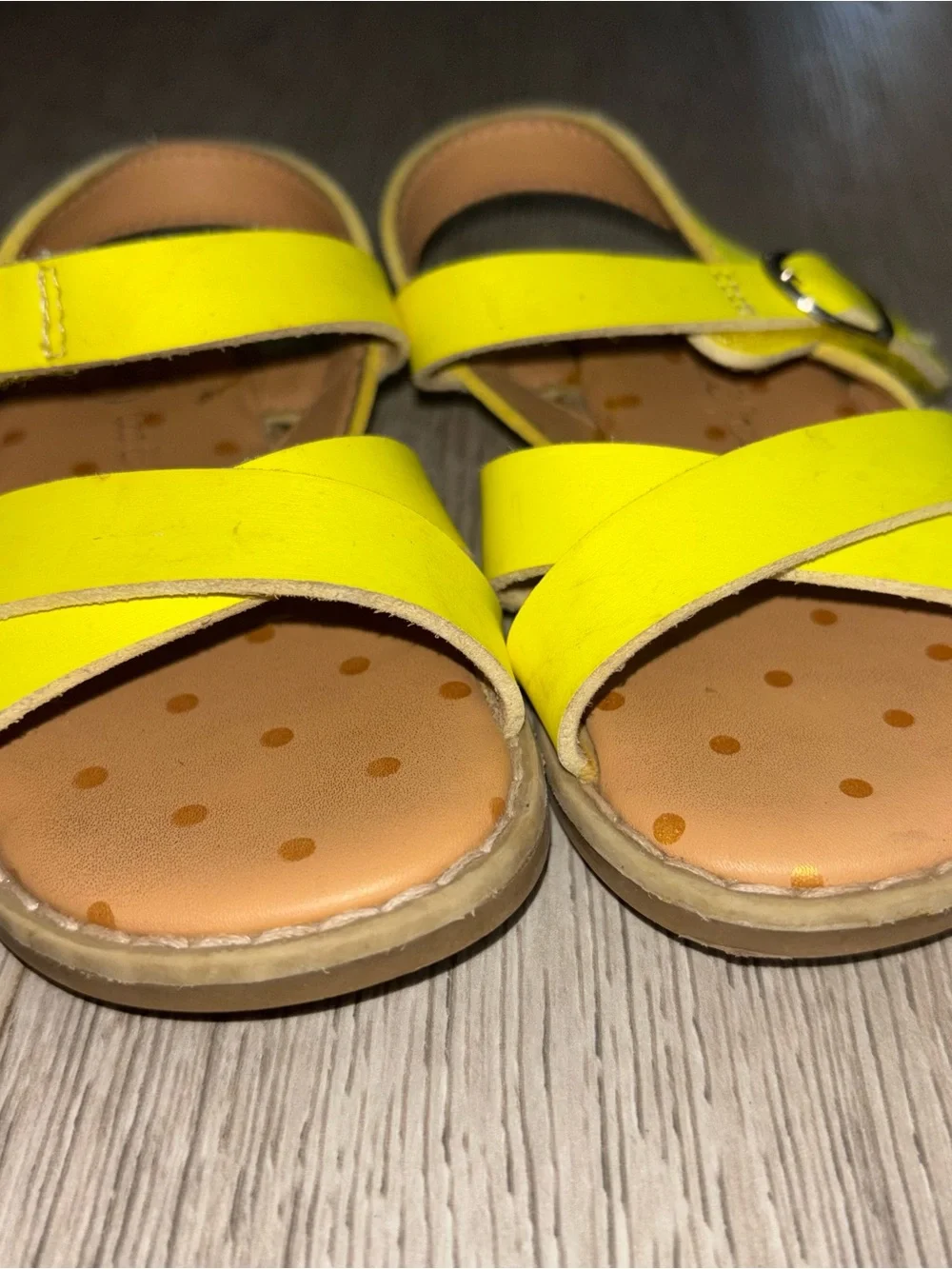 Yellow Criss Cross Sandals Girls Size 5 Toddler Shoes Cat & Jack